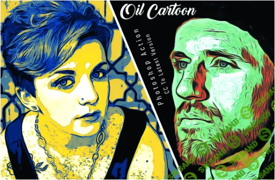 [creativemarket] Oil Cartoon Photoshop Action (2022)