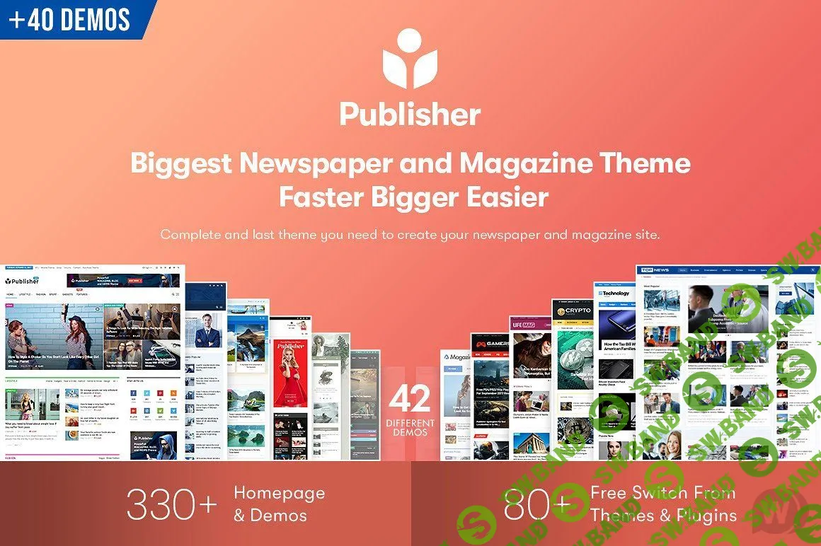 [CreativeMarket] Publisher v7.0.2 - новостной шаблон WordPress