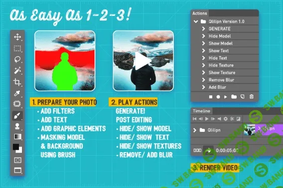 [Creativemarket] Qlilipn 2.1.: Из фото в видео параллакс (2017)