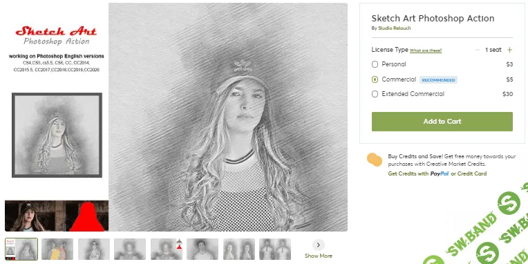 [Creativemarket] Sketch Art Photoshop Action (2020)