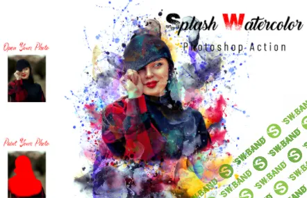 [creativemarket] Splash Watercolor Photoshop Action (2022)