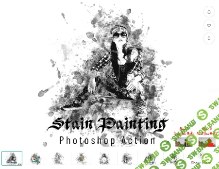 [creativemarket] Stain Painting Photoshop Action (2022)