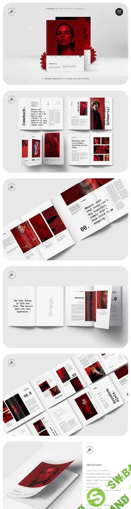 [Creativemarket] STRANGE Modern Magazine Lookbook