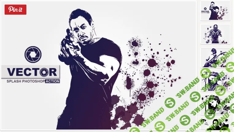 [creativemarket] Vector Splash Photoshop Action