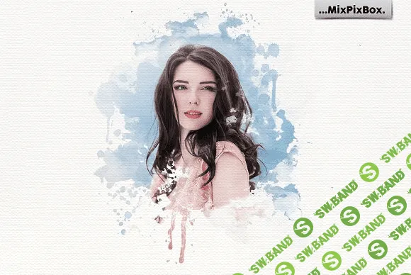 [creativemarket] Watercolor Portrait Photo Masks