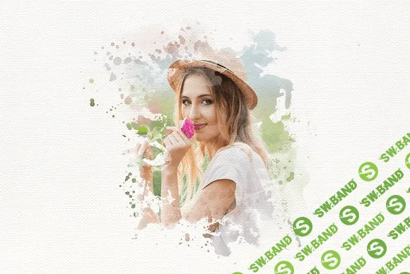 [creativemarket] Watercolor Portrait Photo Masks