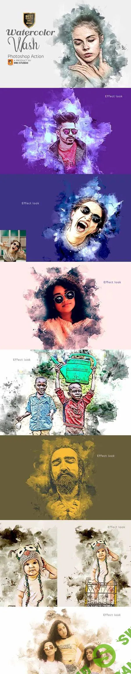 [CreativeMarket] Watercolor Wash Photoshop Action 2