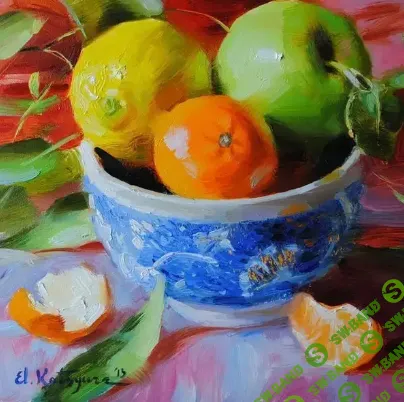 [Дарья Краева] Натюрморт: Фрукты в пиале