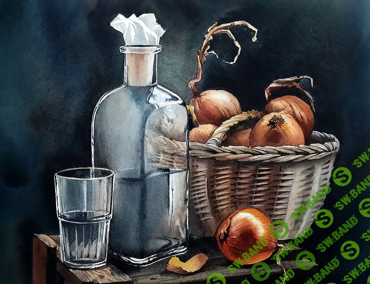 [Дарья Куцаева] Многопредметный натюрморт «Тени и фактура» (2016)