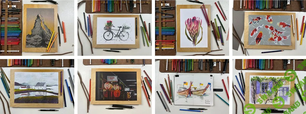 [Дарья Куцаева] Скетчинг цветными карандашами (2023)