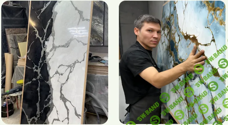 [Декор] Арт-металл. Золотая и серебряная жилав технике «Срез камня» [Евгений Султанов]