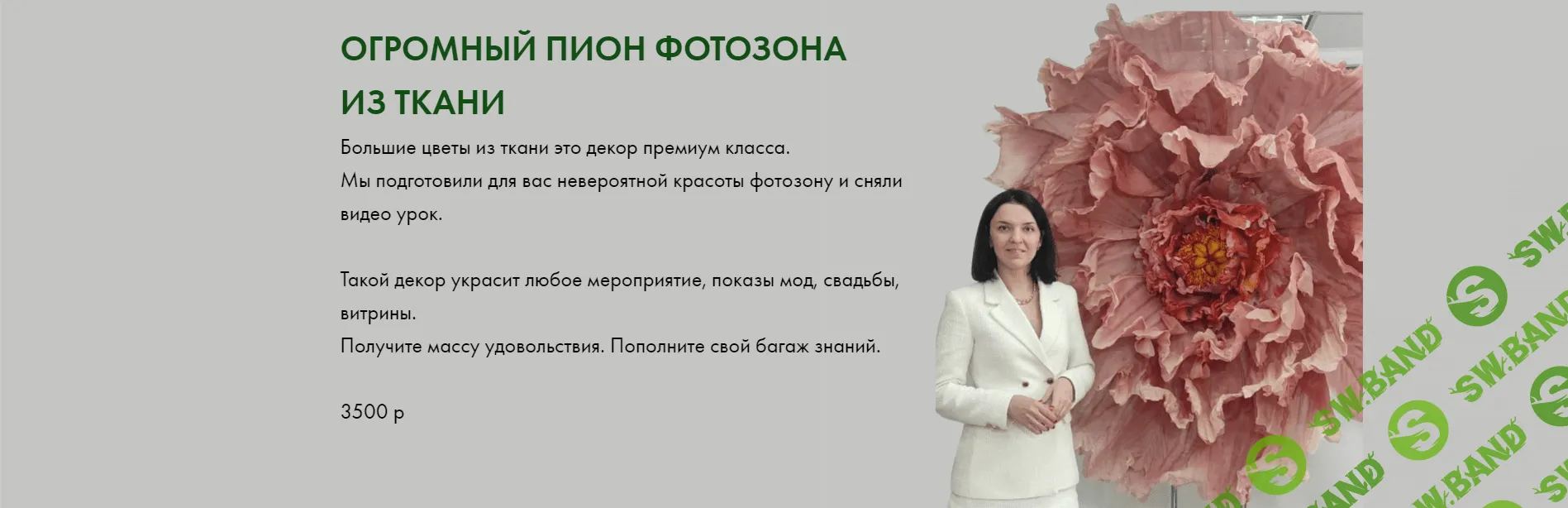 [Декор] Огромный пион. Фотозона из ткани [Светлана Копцева]