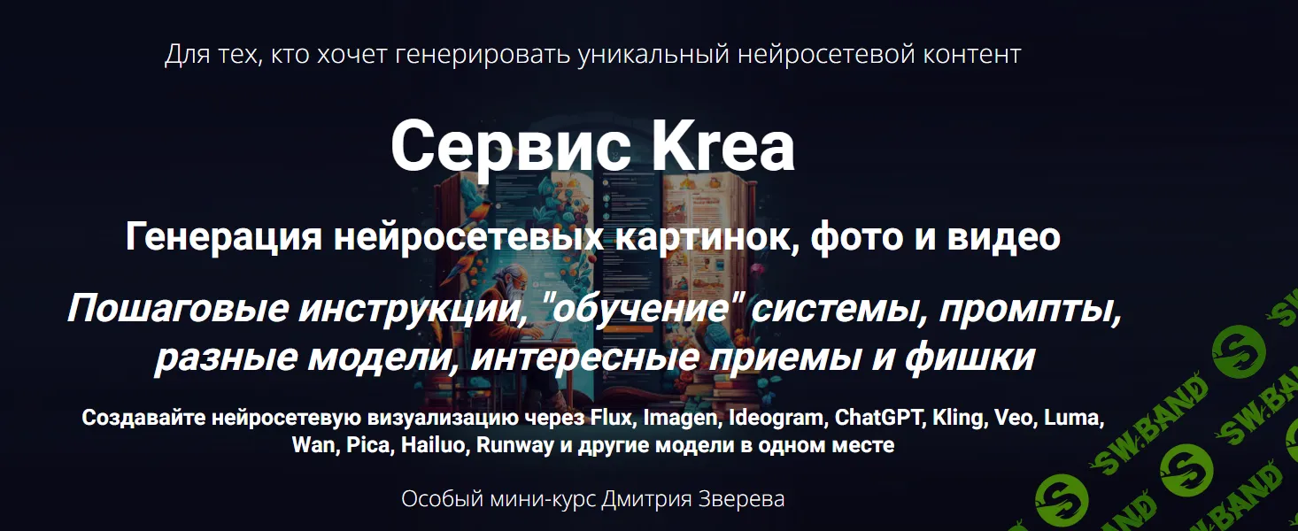 [Дмитрий Зверев] Сервис Krea. Генерация нейросетевых картинок, фото и видео (2025)