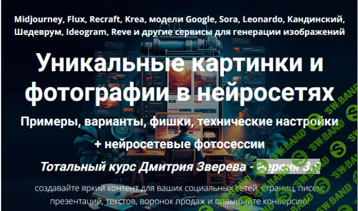[Дмитрий Зверев] Уникальные картинки и фотографии в нейросетях 3.0 (2025)