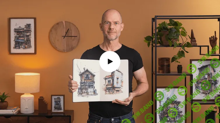 [Domestika] [Альберт Кифер] Выразительные архитектурные зарисовки цветными маркерами (2022)