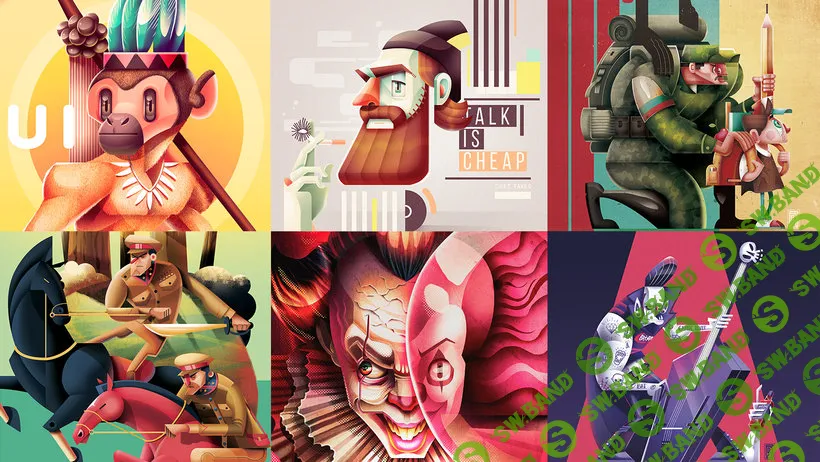 [Domestika] Эдгар Розо - Иллюстрации в объёмном геометрическом стиле (2020)