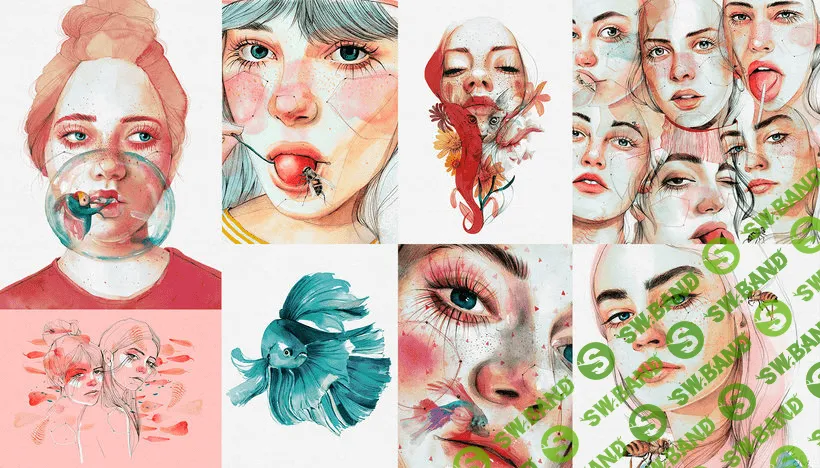 [Domestika] Иллюстрированный портрет в акварели (2020)