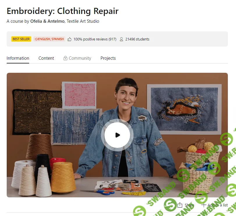 [Domestika] Вышивка - ремонт одежды (2023)