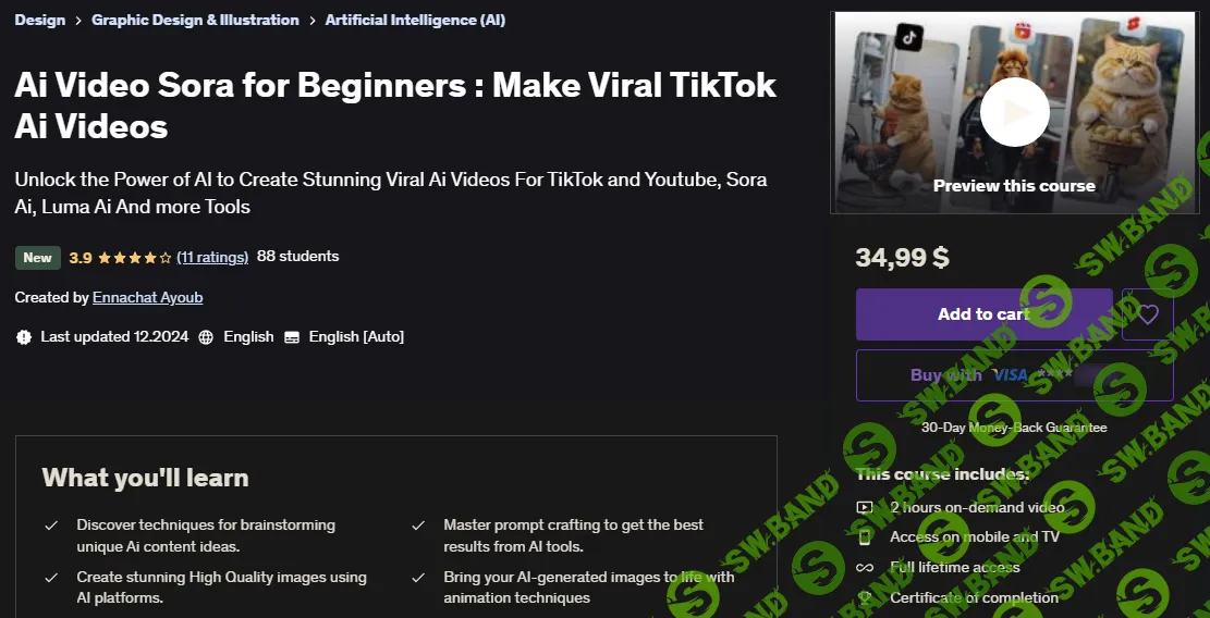 [Эннахат Аюб] Ai Video Sora для начинающих: Создавайте вирусные видеоролики TikTok Ai (2025)