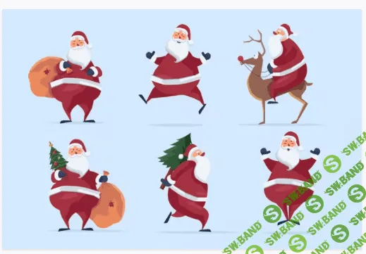 [Elements.Envato] Busy Santa Clipart (2021)