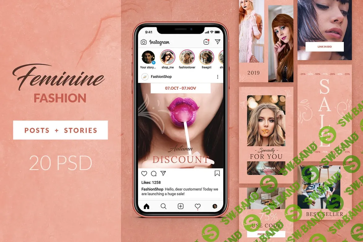 [elements.envato] Feminine Fashion Insta Pack