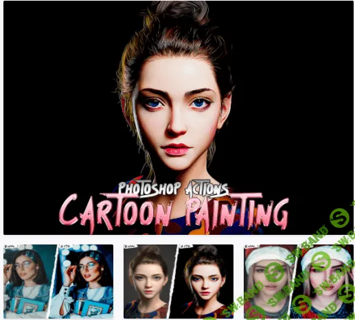 [elements.envato] Painting Cartoon - Christmas Photoshop Actions (2021)