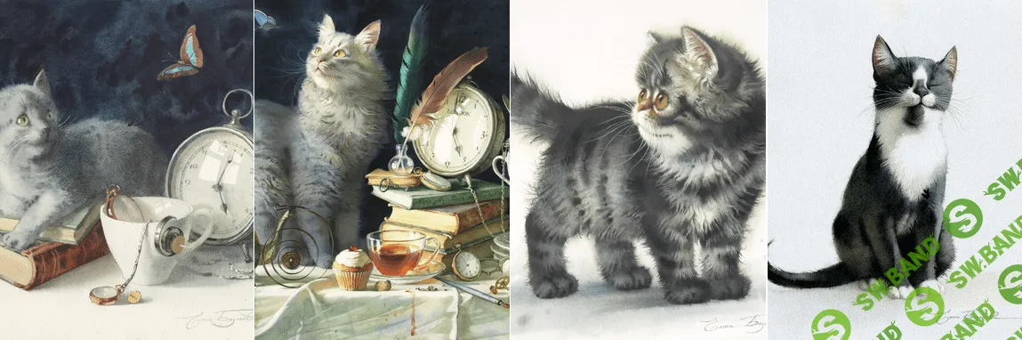 [Елена Базанова] [lectoroom] Чеширик и часы акварелью (2022)