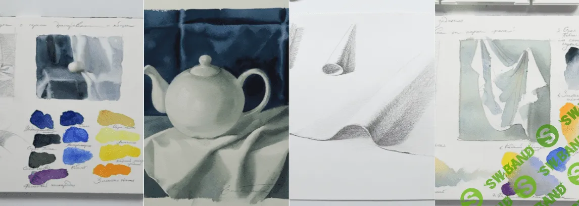 [Елена Базанова] Овалы, керамика, складки, перламутровые серые смеси (2018)