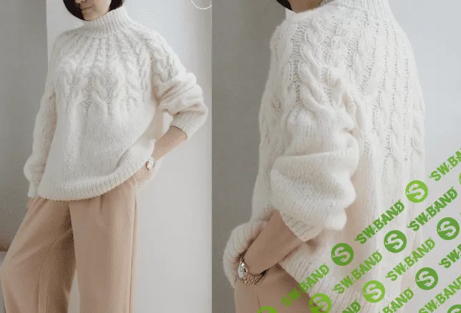 [Елена Кузьмина] Свитер "Косы" (2022)