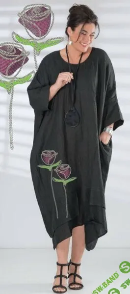 [EmbroideryDesigStore] Дизайн вышивки Розы. Размеры 293х154мм, 255х154мм, 173х99мм, 294х154мм, 256х154мм, 179х99мм (2025)