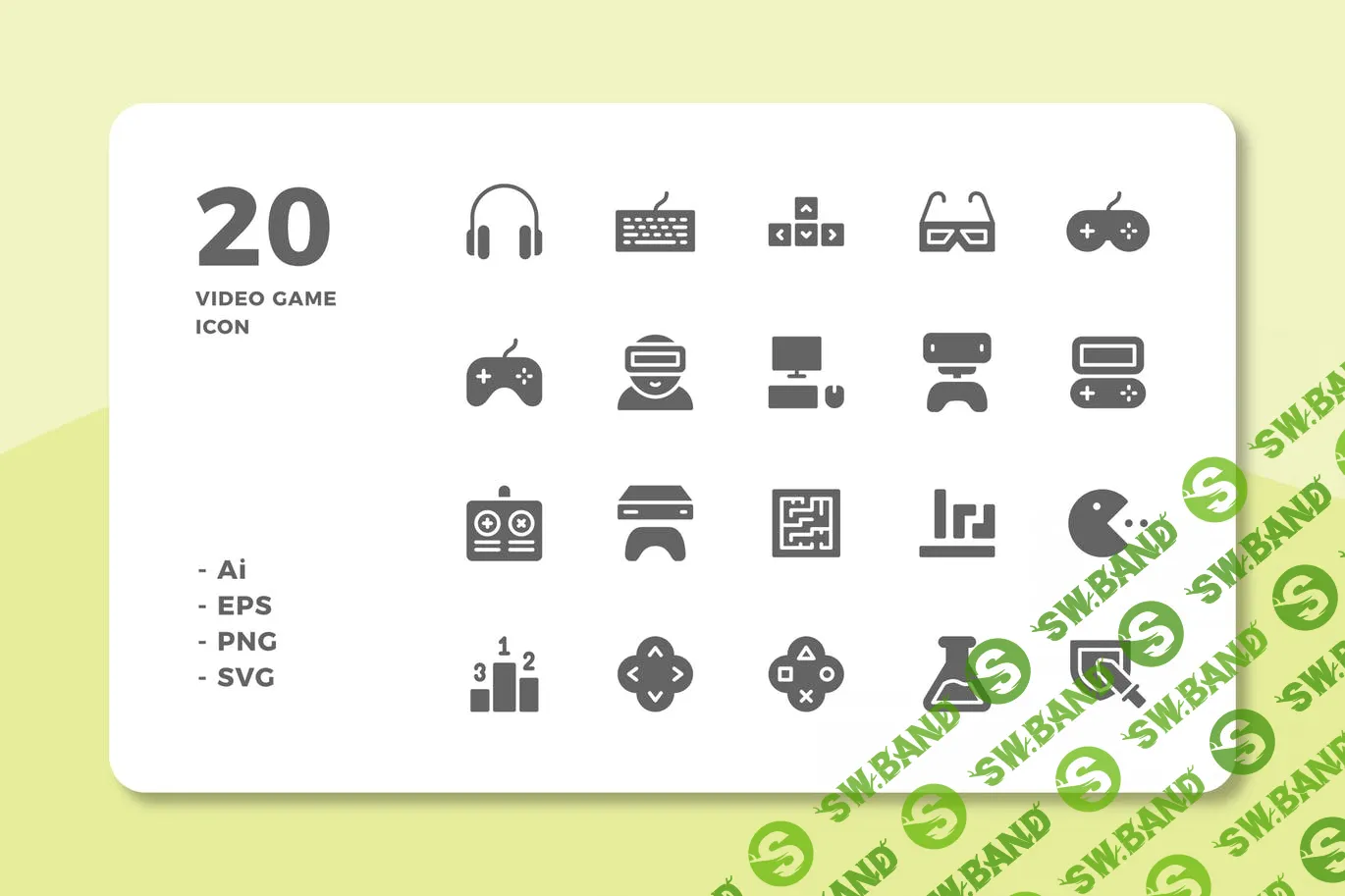 [EnvatoElements] 20 Video Game Icons (Solid) (2019)