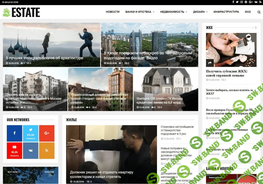 [Estate] Автонаполняемый сайт о недвижимости