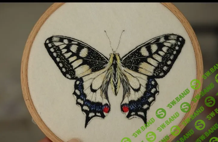 [Fairy Embroidery, Ирина Кириллова] Брошь «Махаон» (2023)