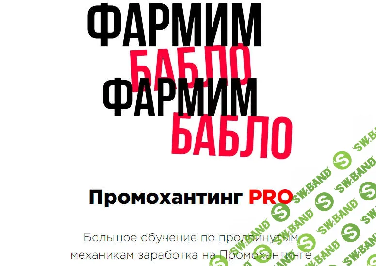 [Фармим бабло] Промохантинг PRO (2021)