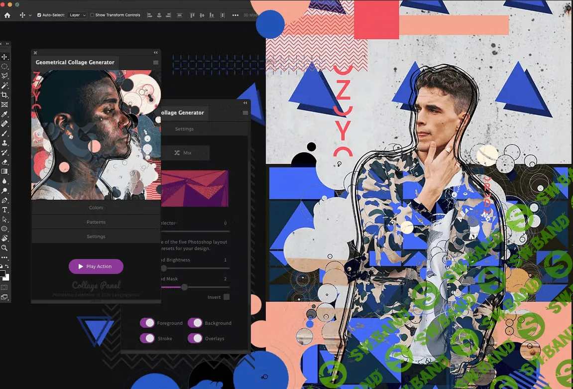 Генератор геометрических коллажей - Расширения для  Photoshop