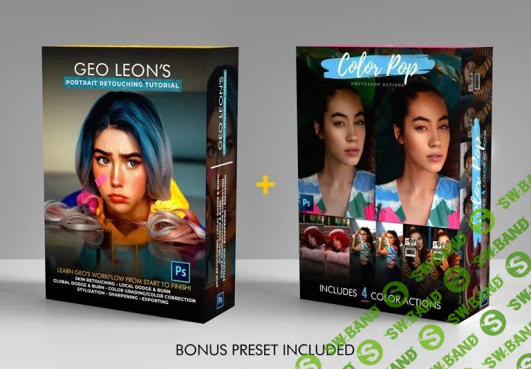 Geo's Retouching Tutorial + Color Action pack Bundle with BONUS [gumroad] [Geo Leon]