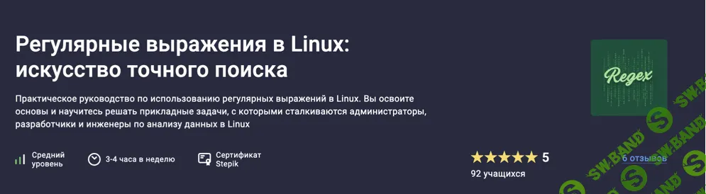 [Глеб Швецов, Виталий Семёнов, Stepik] Регулярные выражения в Linux. Искусство точного поиска (2025)