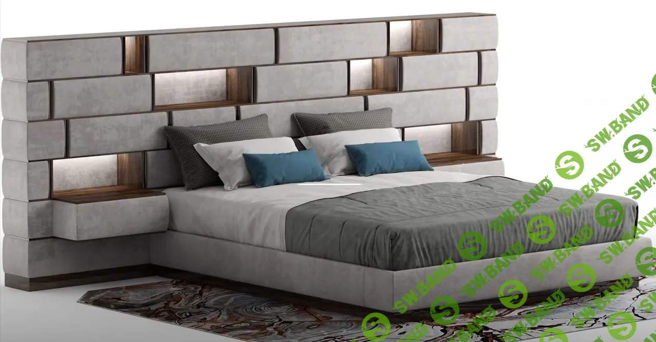 [Гоголов Артём] №39.Моделирование кровати «Visionnaire emotion» в 3d max и marvelous designer (2022)