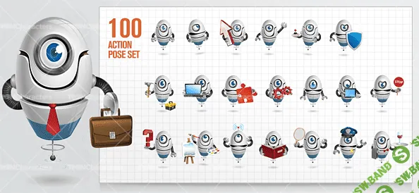 [Графика] 2 персонажа робота для сайтов и блогов.