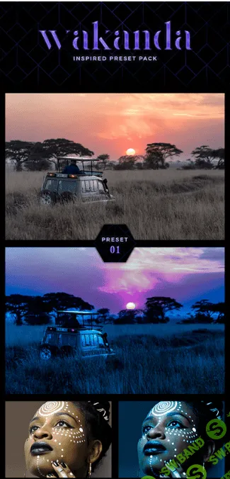 [Graphicriver] 7 Cinematic Lightroom Presets - Wakanda Inspired Pack (+ Mobile Version) (2020)