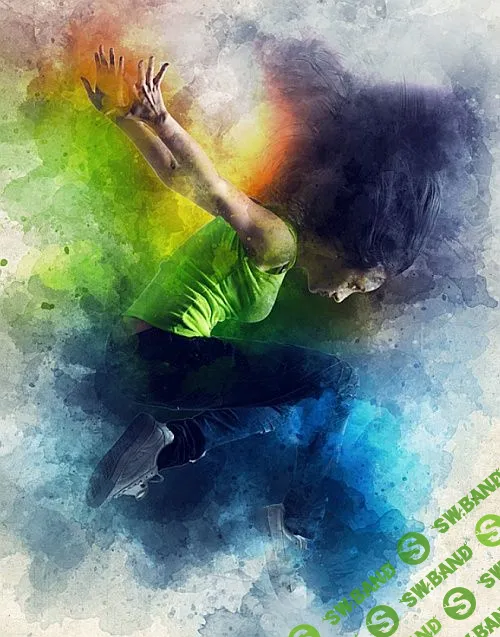 [Graphicriver] Акварельный экшен. Watercolor Animation Photoshop Action (2017)