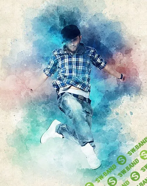 [Graphicriver] Акварельный экшен. Watercolor Animation Photoshop Action (2017)