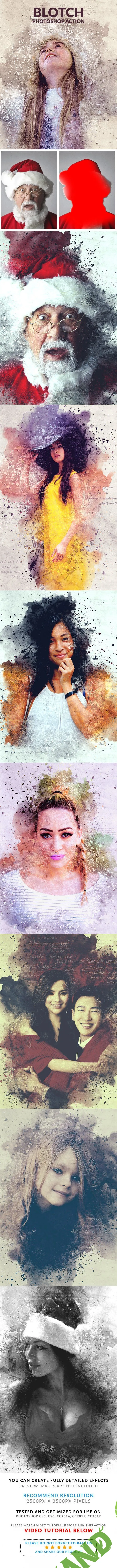 [Graphicriver] Blotch Photoshop Action (2018)