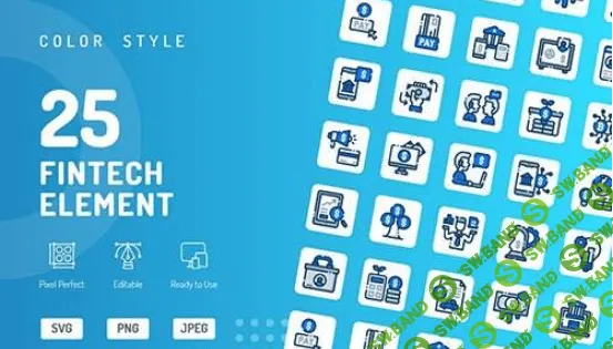 [Graphicriver] Fintech Element Color Icons (2020)