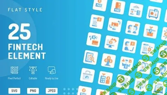 [Graphicriver] Fintech Element Flat Icons (2020)