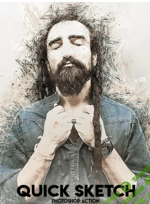 [Graphicriver] Quick sketch photoshop action. Photo effects (2019)