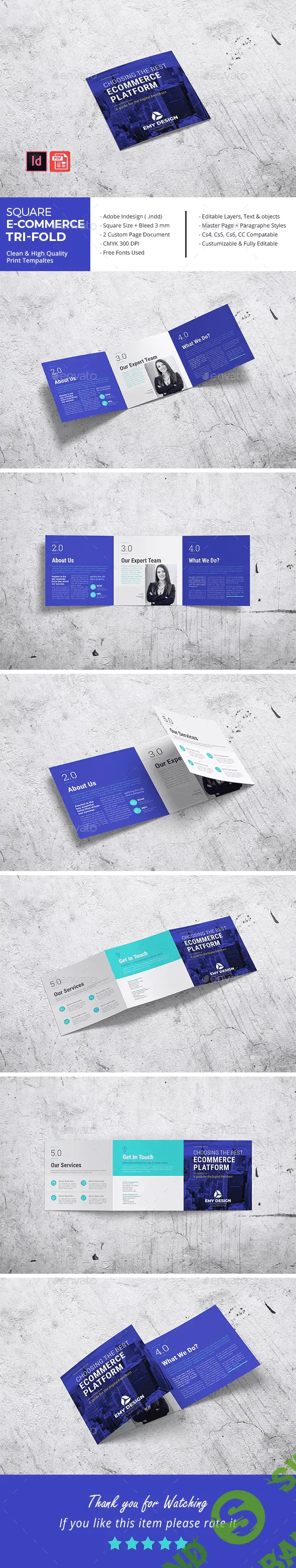 [graphicriver] Square E-Commerce Business Tri-Fold
