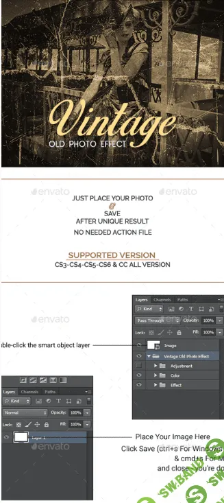 [Graphicriver] Vintage Old Photo Effect (2020)