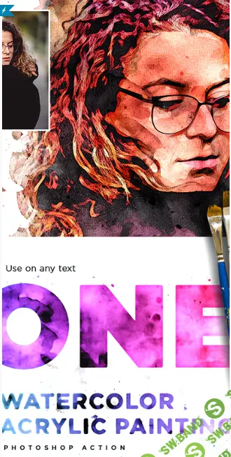 [Graphicriver] Watercolor Acrylic Painting - Photoshop Action (2020)