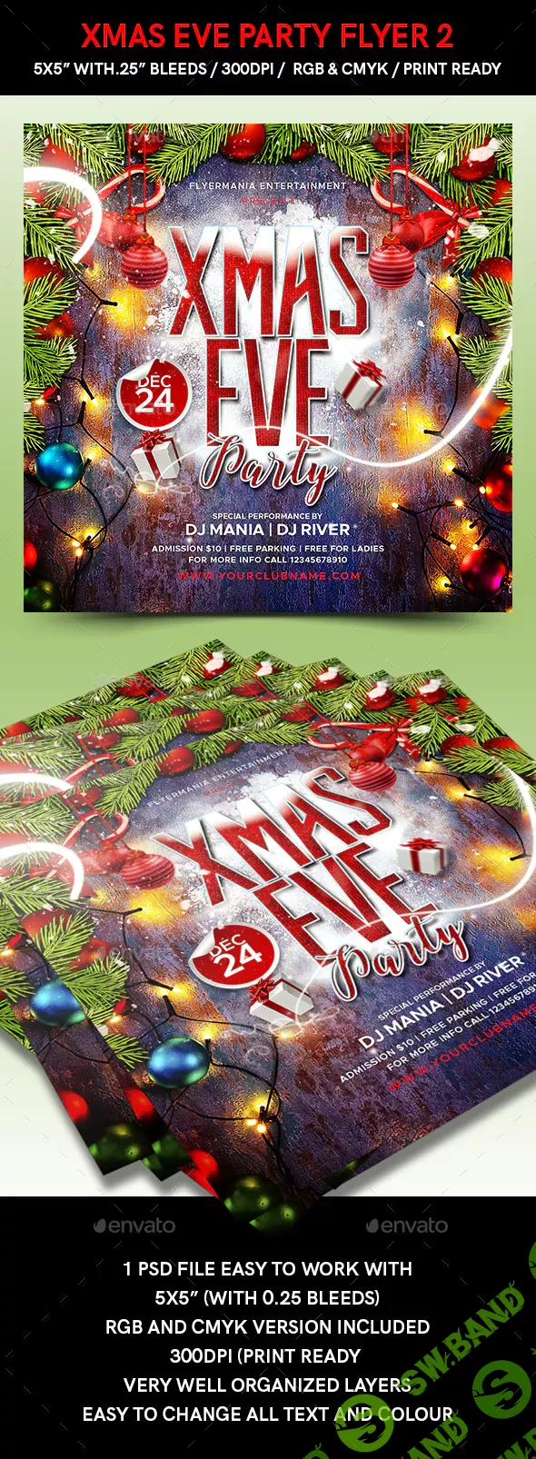 [graphicriver] Xmas Eve Party Flyer 2